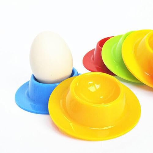 Soulnioi Egg Holder Set in 4,Boiled Egg Silicone Holder,Silicone Egg Cup Egg Stand Tray,for Kitchen Boiled Eggs Breakfast,Store Egg Cups/Holders - Image 3