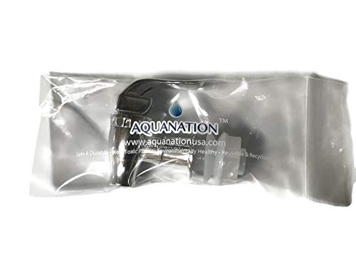 Aquanation Bpa Free Replacement Cooler Faucet Water Bottle Jug Ceramic Water Crock Reusable Spigot Spout Water Beverage Lever Pour Dispenser Valve Gravity Water Tap - Chrome (1) #TOP4