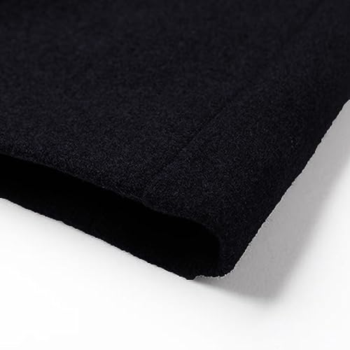 Image of Lu's Chic Men's Single Breasted Trench Coat Button Down Overcoat Warm Dress Pea Coats