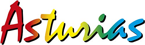 Artimagen Pegatina Texto Asturias 100x30 mm