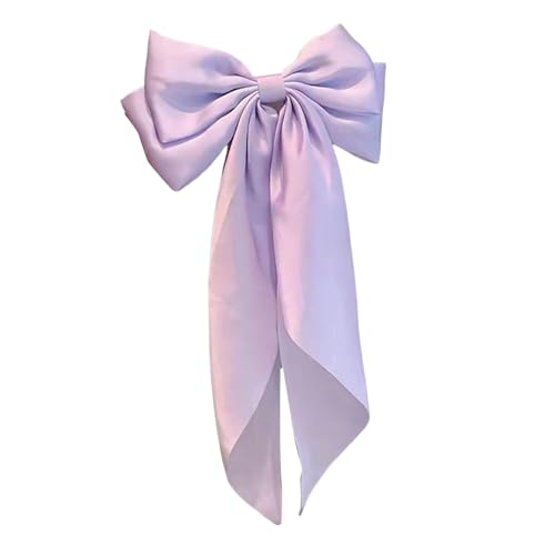 Tustao Pinzas Para El Cabello Con Lazos Grandes De Satén Para Mujeres, Clips De Metal Multicolor