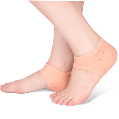 SOESFOUFU High Heel Protector Cushion Gel Heel Socks for Plantar Relief Reusable Silicone Protection
