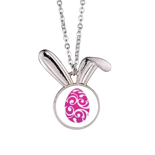 Collier lapin de Pâques violet au design suspendu unique et original