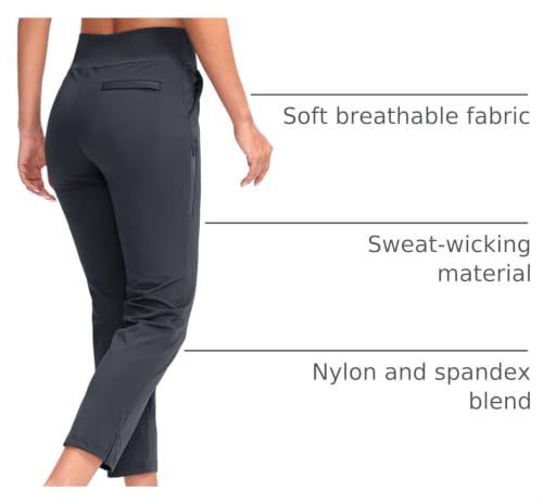 Image of YYV Women's Golf Pants High Waist Stretch Ankle Pants with Pockets