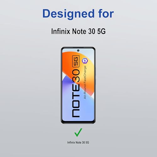 Image of ZAP CASE HD Plus Tempered Glass Screen Protector Compatible for Infinix Note 30 5G (Black) Edge to Edge Coverage with Easy Installation Kit