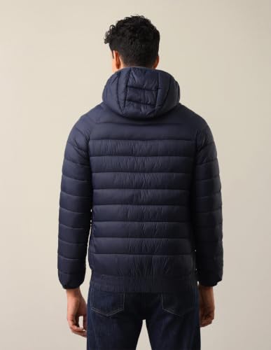 Image of U.S. POLO ASSN. Navy Blue Quilted Nylon Regular Fit Men's Jacket