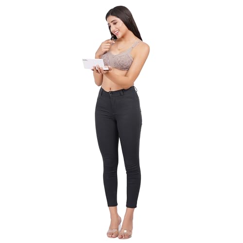 Image of Lace Non Padded Bra in B, C and D Cup for Women - Made of Pure Cotton Full Coverage Over Size Non Wired Pushup Soft Cup for T-Shirt Saree Dress Sports Garment for Daily Use Everyday