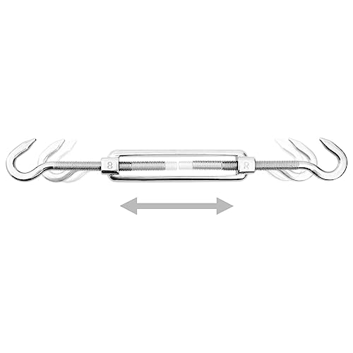 vidaXL Square Sunshade Sail Mounting Kit – 6 Piece Stainless Steel Hardware set, Weather Resistant, Complete Installation Set