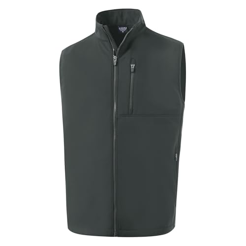 Image of M MAELREG Mens Vests Outerwear Windproof Lightweight Softshell Vests Zip Pockets Sports Sleeveless Jacket Golf Vests for Men