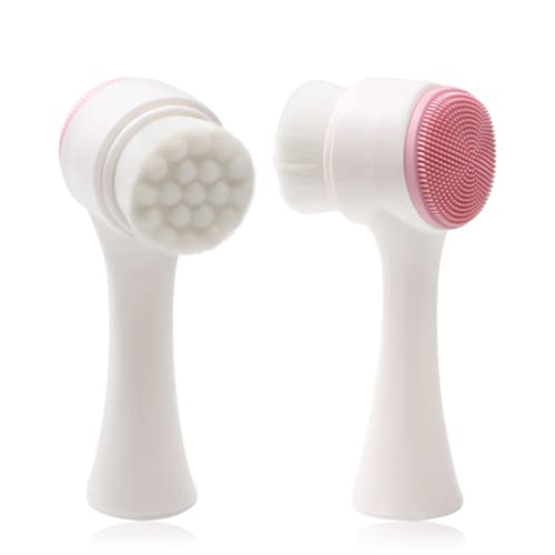 Kddom 2 In 1 Facial Cleansing Brush With Soft Bristles Silicone Massager For Deep Pore Exfoliation,Blackhead, Acne(Pink) #TOP7