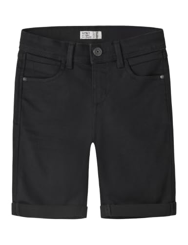 Name It Nkmsilas Slim Dnm L Shorts 2272-Tx Noos, Pantaloncini Bambini e ragazzi, Nero (Black Denim), 116
