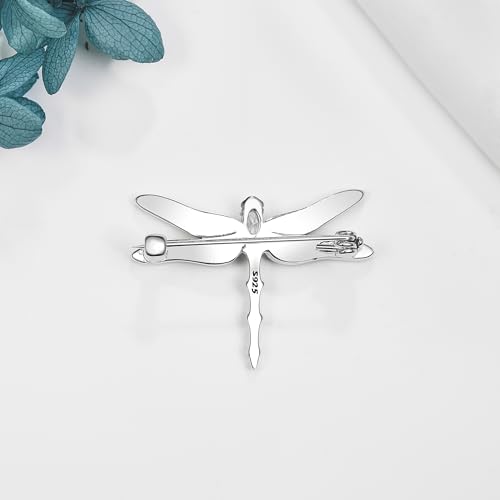 Image of Butterfly /Dragonfly /Penguin /Ghost Pin Butterfly Brooches Sterling Silver Butterfly Christmas Jewelry For Women Sister