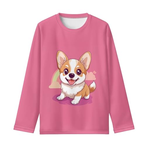 Long Sleeve Shirts for Toddler Girls Cute Crewneck T-Shirt for Kids Kindergarten