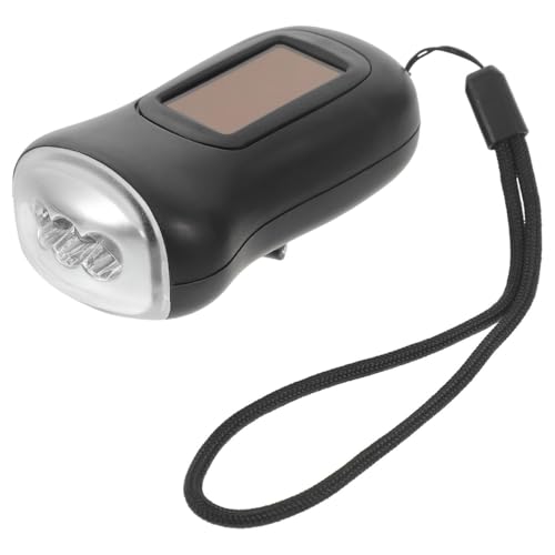 HANABASS Linterna De Manivela con Energía Solar Linterna Led PortáTil para Emergencias Senderismo Y Camping Luz De Mano Recargable Resistente para Actividades Al Aire Libre