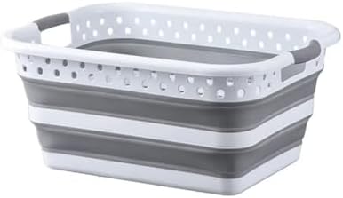 Portabiancheria Salvaspazio Set 2 Ceste Bucato Pieghevoli BADIONA 36L - Cesto Lavanderia E Portabiancheria Cesta Panni Sporchi - Foto 10