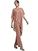 Short Sleeve Mother of The Bride Pant Suits 2 PC Wedding Dresses Chiffon Formal Wedding Guest Dresses Desert Rose -US 10