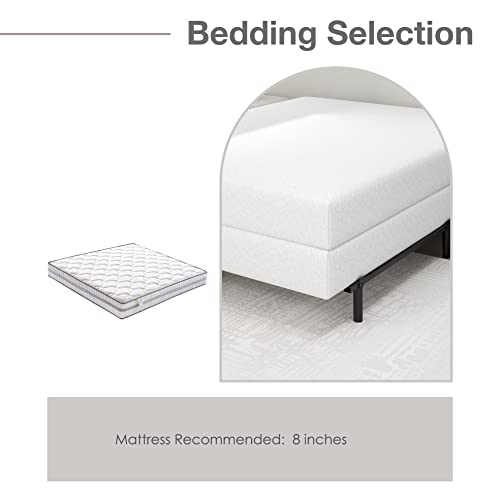 Nightell 7 Inch Metal Platform King Bed Frame,Bed Base For Box Spring,Non-Slip,Easy Assembly,Heavy Duty King Size Bed Frame Black #TOP5