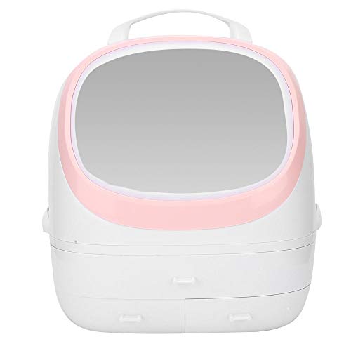 Preisvergleich Produktbild Aufbewahrungsbox für Kosmetika, Layered Designs Staubdichte Kosmetikbox mit großer Kapazität und Griff-Make-up-Organizer für Badezimmer, Waschtische und Arbeitsplatten