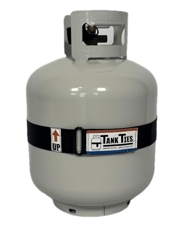 Tank Ties® Propane Tank Strap | Secures 20lb Tanks in Trucks, SUVs & Cars | Uses Truck Bed Hooks, Seat Anchors or Seatbelt | Replaces Bungee Cords & Milk Crates
