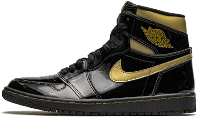 Jordan Mens Air Jordan 1 Retro High OG 555088 032 Black Metallic Gold - Size