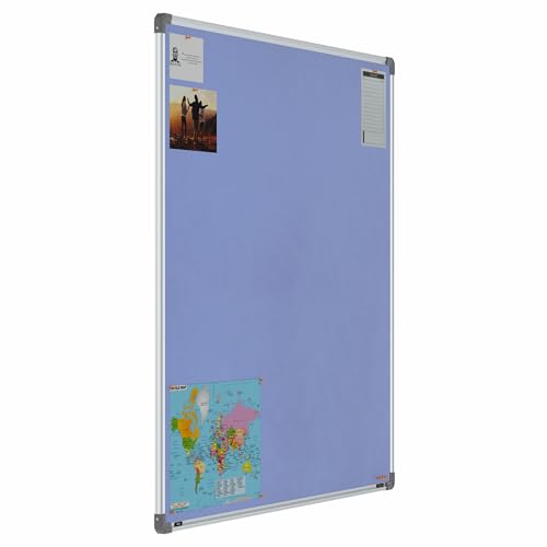 Image of Scholar Art Metis 4x4 Feet Fabric Pin Up Board for Home, Office & School | Vibrant & Versatile Crape Cloth + High Density Soft Board for Pinning Photos, Sticky Notes & Reminders (Purple)