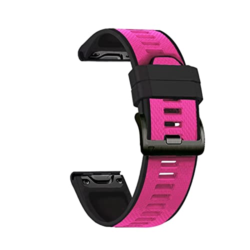 Bracelet de montre 26 à 22 mm en silicone agate pour Garmin Fenix 6X 5X