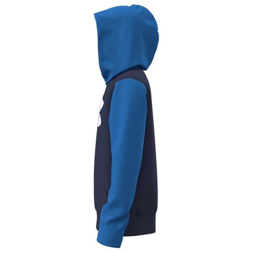 Under Armour Garçon Rival Fleece Colorblock Graphic Hoodie (Big Kids) Sweatshirt À Capuche, Bleu Atlantis/Bleu Marine Délavé/Blanc, 160-170 EU