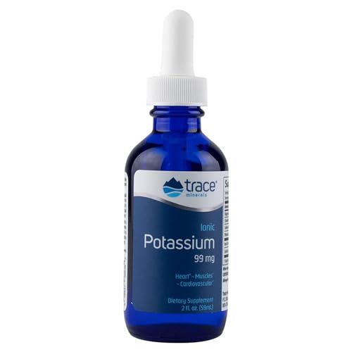Trace Minerals, Ionic Potassium, 99mg de Potassium, 59ml, Sans Gluten, Sans Soja, Végétarien