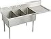 Elkay WNSF8372ROF3 Commercial Sink, Lustrous Satin Finish