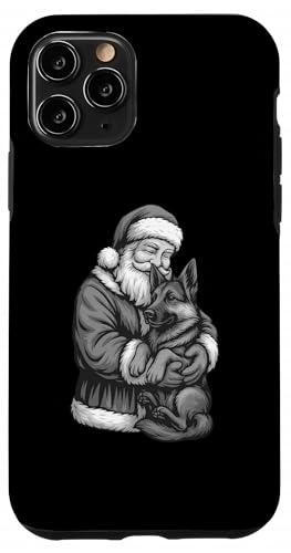 ジャーマンシェパード サンタクロース クリスマス 犬好き スマホケース iPhone 11 Pro 用