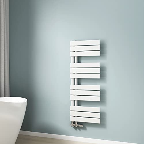 EMKE Radiateur Panneau, Sèche Serviettes à Eau Chaude 456 W, Porte-Serviettes pour Le Chauffage de la Salle de Bain, Chauffe Serviettes à température...