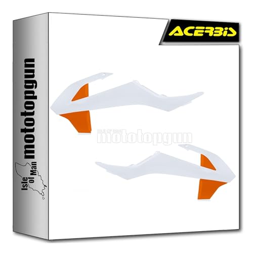 Radiator scoops Acerbis blanc orange ouïes radiateur KTM SX 65 2016-2023