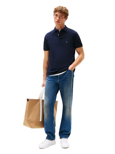 Tommy Hilfiger Men's Short Sleeve Polo Shirts in Regular Fit with Stretch and Organic Pique Cotton3