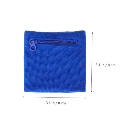 4pcs Sports Wristband Zipper Workout Wallet Gym Wrist Bag Breathable Pocket Sweatband4