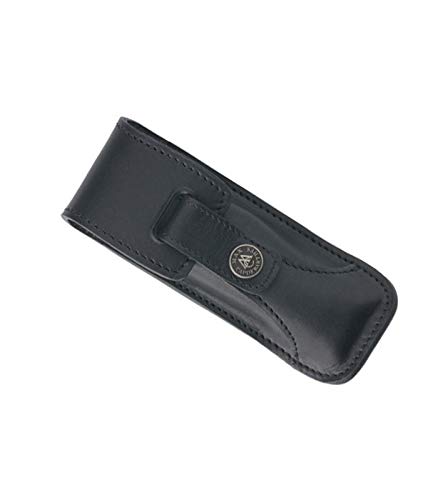 Étui pour couteau de poche 11cm étui cuir noir port ceinture solide