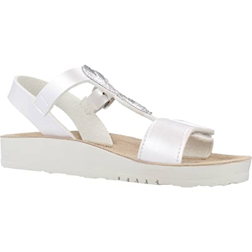 Geox Fille J Costarei Gi Sandal, Argenté, 26 EU