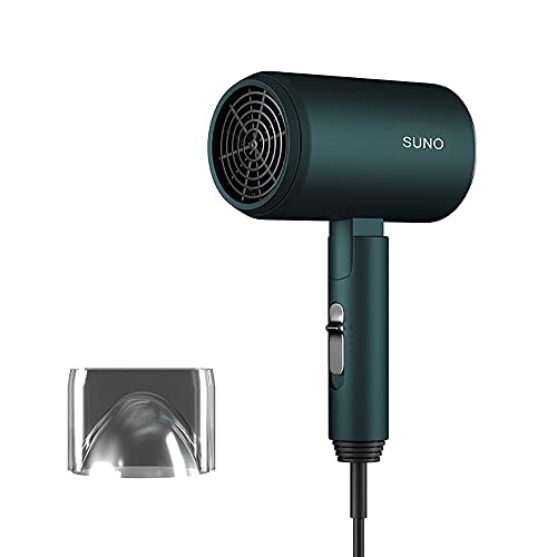 Ionic Hair Dryer, SUNO Professional Blow Dryer with Negative Ion Technolog, Fast Drying Blow Dryer, 3 Heating/2 Speed/Cold Settings, Nozzles and Diffuser, Hair Blow Dryer for Home Travel Kids