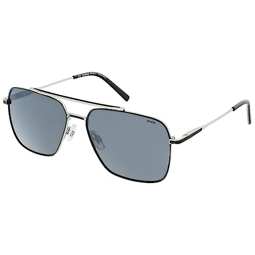 Lunettes de soleil INVU B1104 argent et noir en taille unique pour un style intemporel