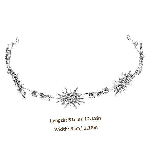 Charm Zinc Bridesmaids Headband Rhinestones Bridal up Silver Headdress Flower Gown Bride Shiny Waist Ladies Metre Diamond Sash Waistband Wedding for Women Alloy Bridesmaid Sparkly2