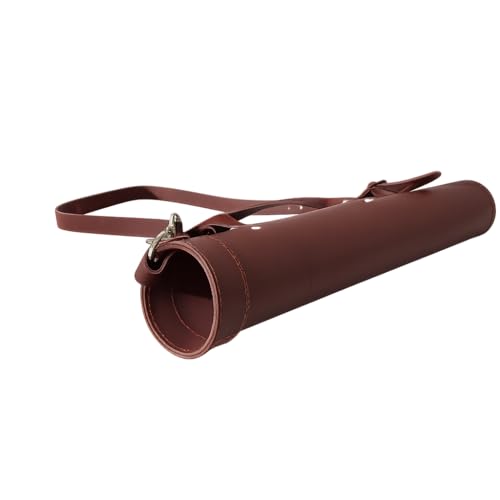 Handmade Leather Bow & Arrow Quiver – Premium Traditional Archery Arrow Holder with Adjustable Shoulder Strap – Durable Genuine Leather Arrow Case for Hunting & Target Practice