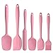 Cabilock Akcesoria kuchenne 1 zestaw 6 szt. silikonowe skrobaki do kremu do ciasta mieszadło zestaw pędzli olejowych różowy) do domu