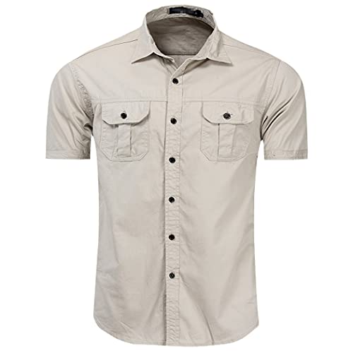 Chemise militaire coton kaki homme taille S fini la chaleur avec le style