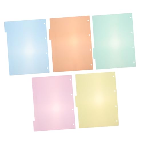 EXQUIMEUBLE 10個 バインダー用インデックスラベル タブ付き仕切り紙 オフィス 学校 家用 整理類に