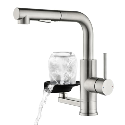 Robinet de lavabo LakeBayMZC Lave-Verres,Robinet salle de bain 360° rotatif extensible,Miscelateur...