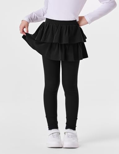 Girls School Uniform Pants Kids Clothes Ruffle Tutu Leggings with Skirt2