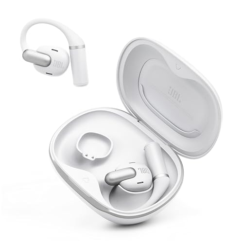 Image of JBL Sense Pro - True Wireless Open-Ear Headphones with Spatial Sound, Hi-Res Audio Wireless with Adaptive bass Boost, 4-mic Crisp, Clear Calls 2.0 with AI-Trained Algorithm, All-Day Comfort (White)