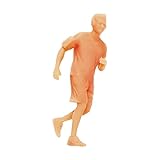 【Haltbares Material】: Winziges Lauffigurenmodell im Maßstab 1:64, hergestellt aus hochwertigem Harzmaterial, langlebig.