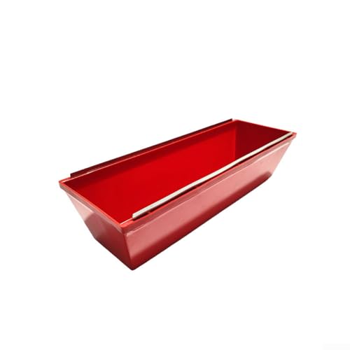 Trough de cemento de plástico para mezclar y transportar materiales de reparación en trabajos comerciales residenciales e industriales (rojo)