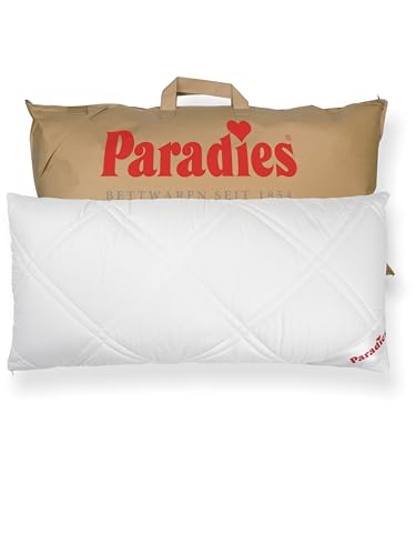 PARADIES Kopfkissen 40x80 cm mit versteppter Hülle - Softy Top Plus Bio, verstepptes Kissen mit Reißverschluss