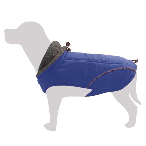 Arquivet Blaue Warnweste für Hunde ’Cervino’ S, 25 cm, Kälteschutz, Hundeweste
